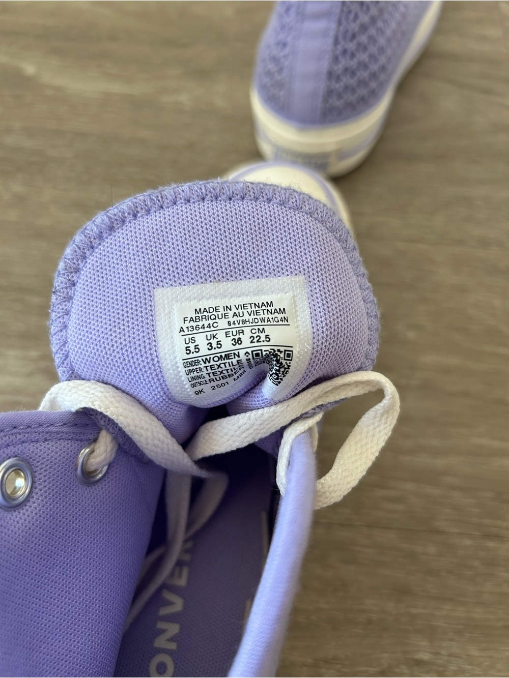 Converse Lavender High Top Platform Sneakers - Picture 5 of 6